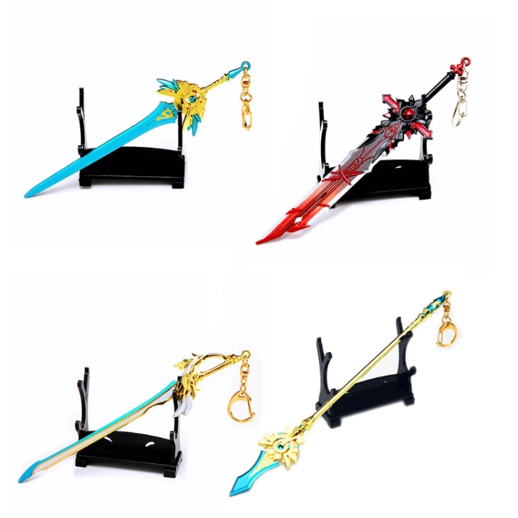 Factory Price Custom Genshin Cosplay Weapons Skyward Blade Gifts Collections Genshin Impact Sword Keychains