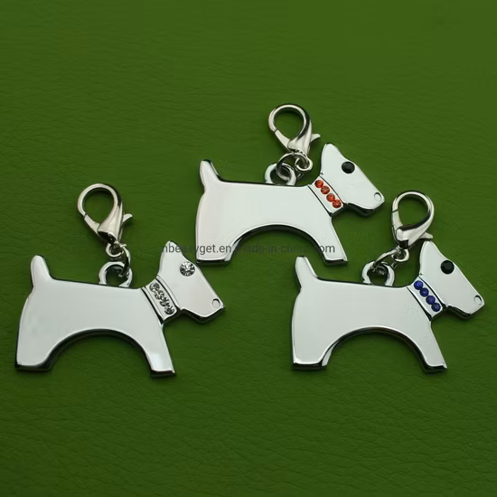 Симпатичная бирка для домашних животных в форме собаки со стразами, подвеска, очаровательная бирка, аксессуары для собак, Esg16529