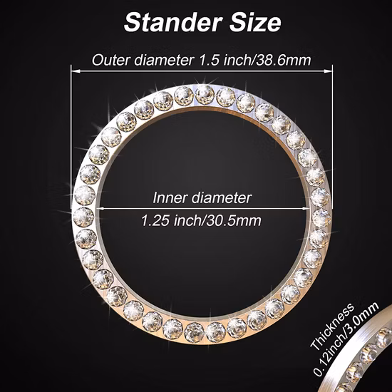 Наклейка с эмблемой для украшения салона автомобиля, блестящее автомобильное кольцо со стразами и стразами, аксессуары для женщин, автомобильные детали, кнопка запуска двигателя